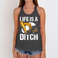 Heavy Equipment Operator & Excavator Driver Women's Knotted Racerback Tank