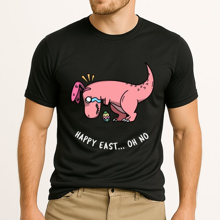 Happy Easter Oh No Funny TRex Egg Hunt Cooling Performance Crew T-Shirt