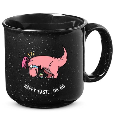 Happy Easter Oh No Funny TRex Egg Hunt 15oz Campfire Ceramic Mug