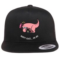 Happy Easter Oh No Funny TRex Egg Hunt Flatbill Hat