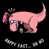 Happy Easter Oh No Funny TRex Egg Hunt Flatbill Hat