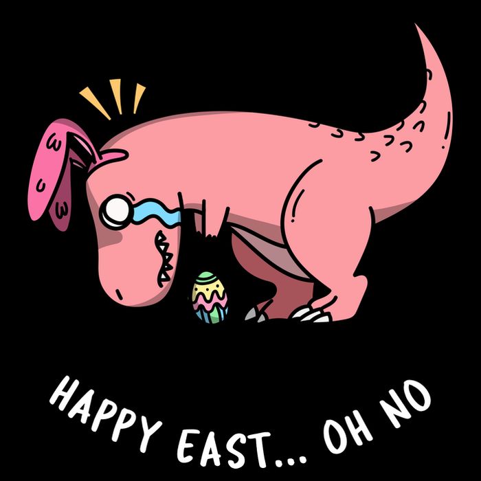Happy Easter Oh No Funny TRex Egg Hunt Flatbill Hat