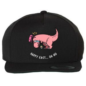 Happy Easter Oh No Funny TRex Egg Hunt Wool Snapback Cap