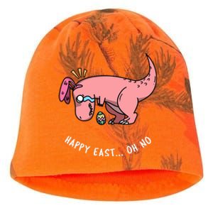 Happy Easter Oh No Funny TRex Egg Hunt Kati - Camo Knit Beanie