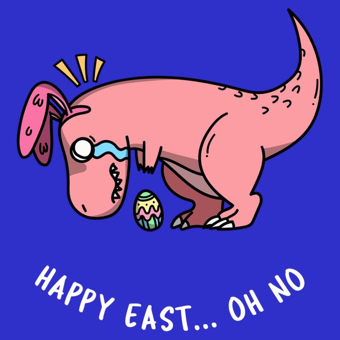 Happy Easter Oh No Funny TRex Egg Hunt 16 in Basic Backpack