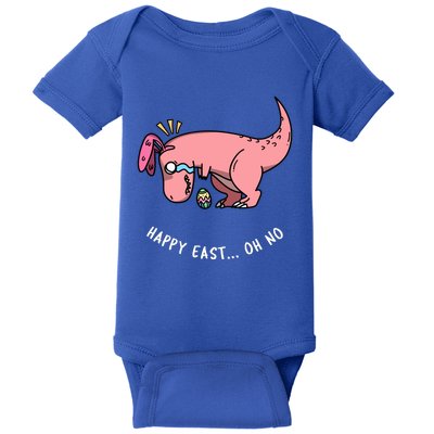 Happy Easter Oh No Funny TRex Egg Hunt Baby Bodysuit