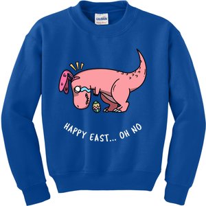 Happy Easter Oh No Funny TRex Egg Hunt Kids Sweatshirt