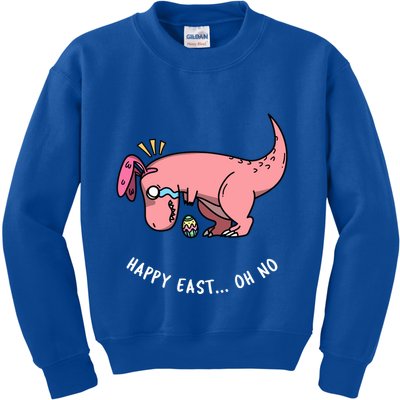 Happy Easter Oh No Funny TRex Egg Hunt Kids Sweatshirt