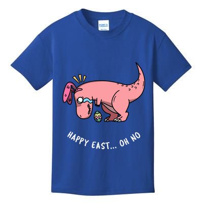 Happy Easter Oh No Funny TRex Egg Hunt Kids T-Shirt