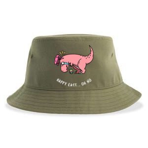 Happy Easter Oh No Funny TRex Egg Hunt Sustainable Bucket Hat