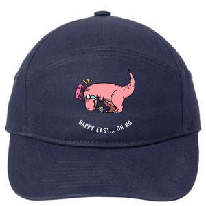 Happy Easter Oh No Funny TRex Egg Hunt 7-Panel Snapback Hat