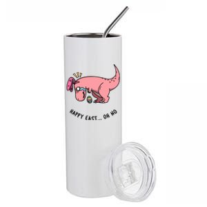 Happy Easter Oh No Funny TRex Egg Hunt Stainless Steel Tumbler