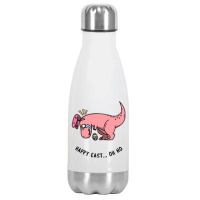 Happy Easter Oh No Funny TRex Egg Hunt Stainless Steel Insulated Water Bottle