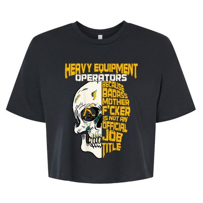 Heavy Equipment Operator Design On Back Of Clothing Bella+Canvas Jersey Crop Tee