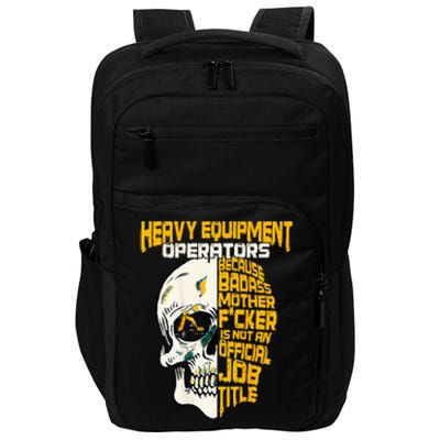 Heavy Equipment Operator Design On Back Of Clothing Impact Tech Backpack