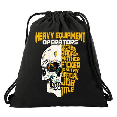 Heavy Equipment Operator Design On Back Of Clothing Drawstring Bag