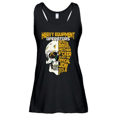 Heavy Equipment Operator Design On Back Of Clothing Ladies Essential Flowy Tank