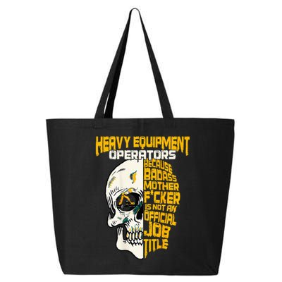 Heavy Equipment Operator Design On Back Of Clothing 25L Jumbo Tote