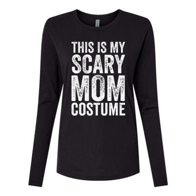 Halloween Easy Outfit Funny This Is My Scary Mom Costume Womens Cotton Relaxed Long Sleeve T-Shirt