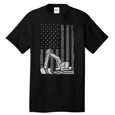 Heavy Equipment Operator Excavator Us Independence Day Tall T-Shirt