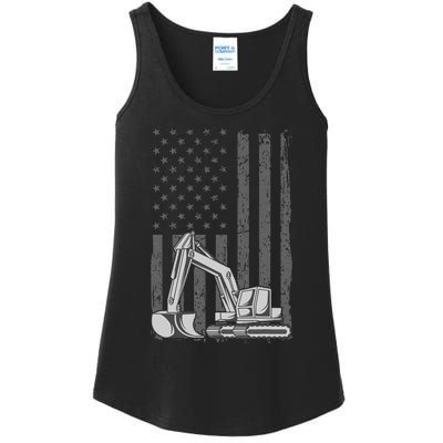 Heavy Equipment Operator Excavator Us Independence Day Ladies Essential Tank