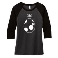 Hatching Egg Oh Gamer Women's Tri-Blend 3/4-Sleeve Raglan Shirt