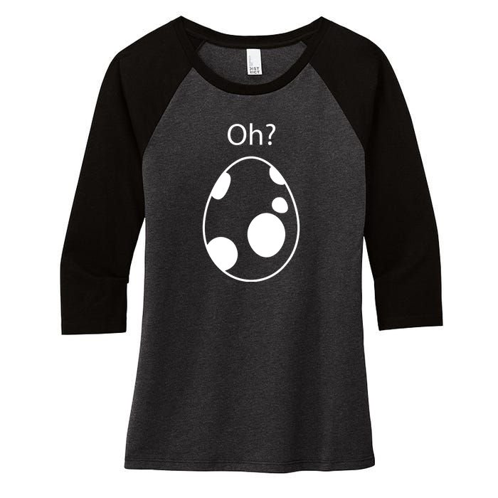 Hatching Egg Oh Gamer Women's Tri-Blend 3/4-Sleeve Raglan Shirt