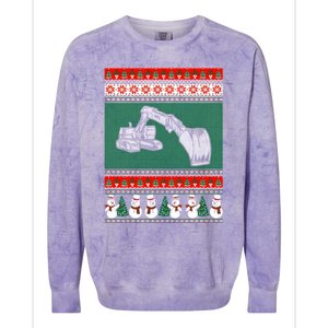 Heavy Equipment Operator Ugly Christmas Colorblast Crewneck Sweatshirt