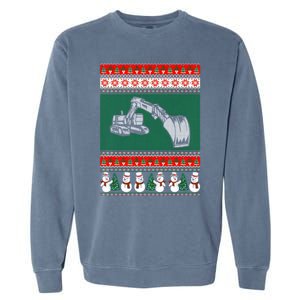 Heavy Equipment Operator Ugly Christmas Garment-Dyed Sweatshirt