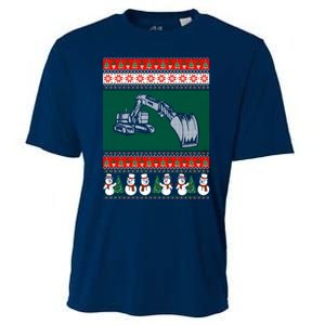 Heavy Equipment Operator Ugly Christmas Cooling Performance Crew T-Shirt