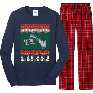 Heavy Equipment Operator Ugly Christmas Long Sleeve Pajama Set