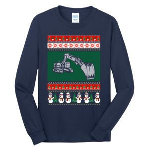 Heavy Equipment Operator Ugly Christmas Tall Long Sleeve T-Shirt