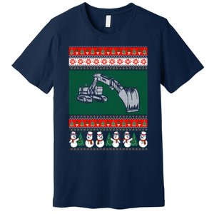 Heavy Equipment Operator Ugly Christmas Premium T-Shirt