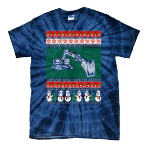 Heavy Equipment Operator Ugly Christmas Tie-Dye T-Shirt