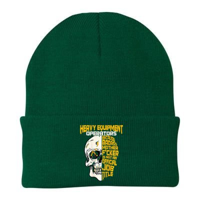 Heavy Equipt Operator Design On Back Of Clothing Knit Cap Winter Beanie