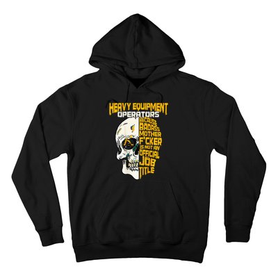 Heavy Equipt Operator Design On Back Of Clothing Hoodie