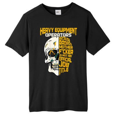 Heavy Equipt Operator Design On Back Of Clothing Tall Fusion ChromaSoft Performance T-Shirt