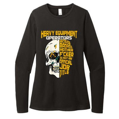 Heavy Equipt Operator Design On Back Of Clothing Womens CVC Long Sleeve Shirt