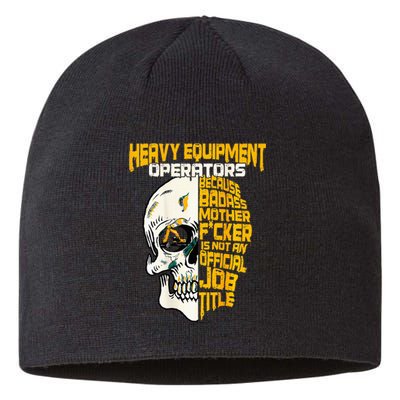 Heavy Equipt Operator Design On Back Of Clothing Sustainable Beanie