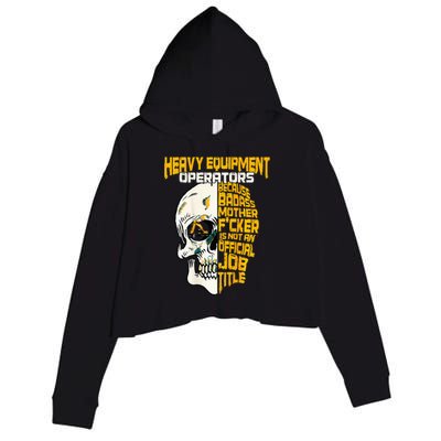 Heavy Equipt Operator Design On Back Of Clothing Crop Fleece Hoodie