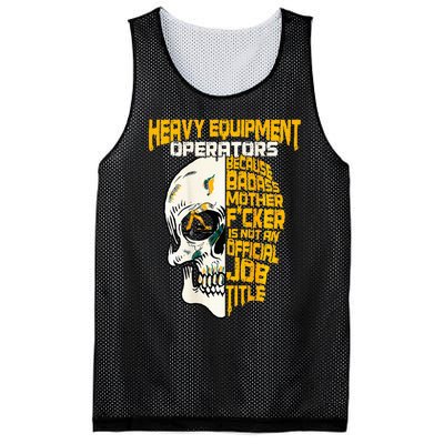 Heavy Equipt Operator Design On Back Of Clothing Mesh Reversible Basketball Jersey Tank