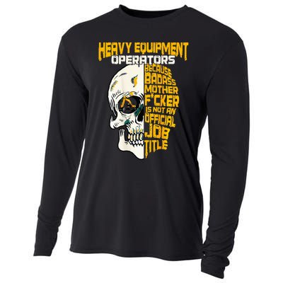 Heavy Equipt Operator Design On Back Of Clothing Cooling Performance Long Sleeve Crew