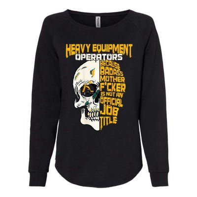 Heavy Equipt Operator Design On Back Of Clothing Womens California Wash Sweatshirt