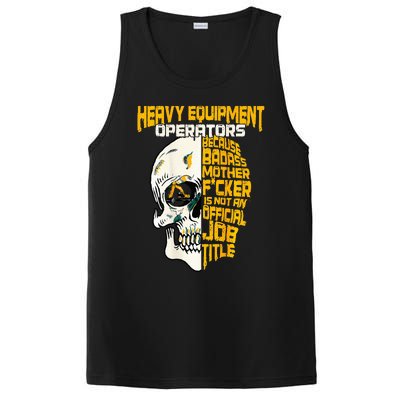 Heavy Equipt Operator Design On Back Of Clothing PosiCharge Competitor Tank