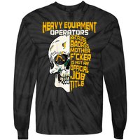 Heavy Equipt Operator Design On Back Of Clothing Tie-Dye Long Sleeve Shirt