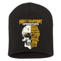 Heavy Equipt Operator Design On Back Of Clothing Short Acrylic Beanie