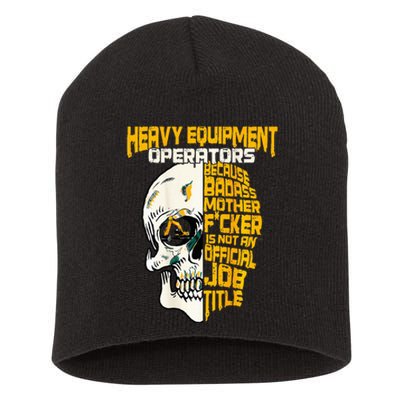 Heavy Equipt Operator Design On Back Of Clothing Short Acrylic Beanie