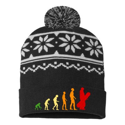 Human Evolution Of Snowboarding USA-Made Snowflake Beanie