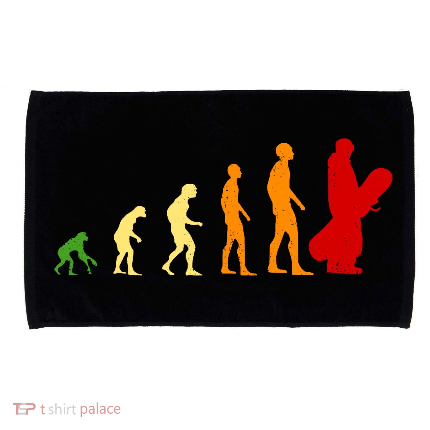 Human Evolution Of Snowboarding Microfiber Hand Towel