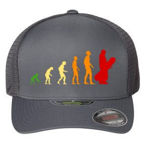 Human Evolution Of Snowboarding Flexfit Unipanel Trucker Cap